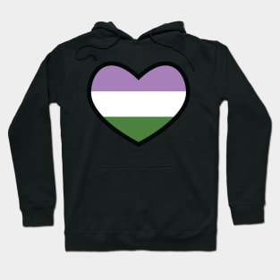 Genderqueer Flag Heart Hoodie